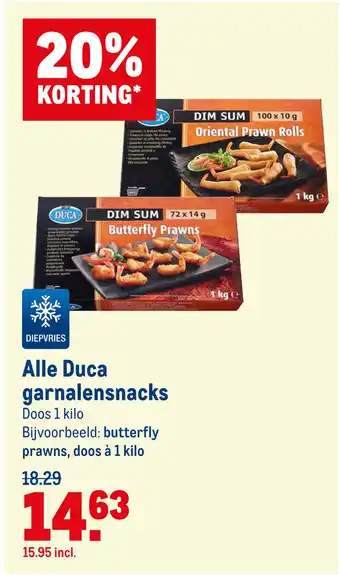 Makro Alle Duca garnalensnacks aanbieding