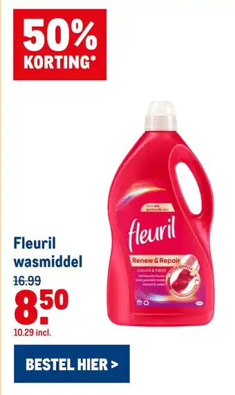 Makro Fleuril wasmiddel aanbieding