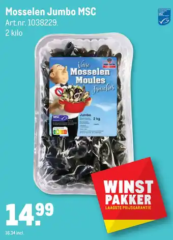 Makro Mosselen Jumbo MSC aanbieding