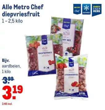 Makro Alle Metro Chef diepvriesfruit aanbieding