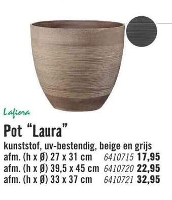 Hornbach Lafiora Pot Laura 27*31cm aanbieding