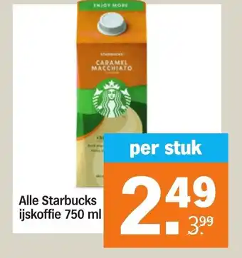 Albert Heijn Alle Starbucks ijskoffie 750 ml aanbieding