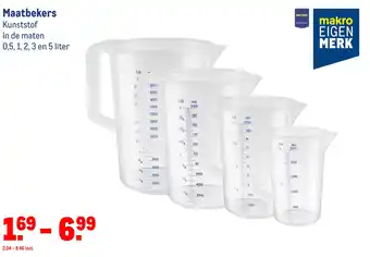 Makro Maatbekers aanbieding