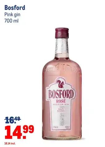 Makro Bosford Pink gin 700 ml aanbieding