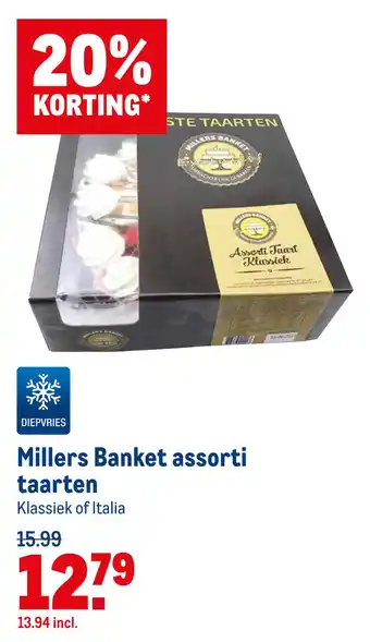 Makro Millers Banket assorti taarten aanbieding