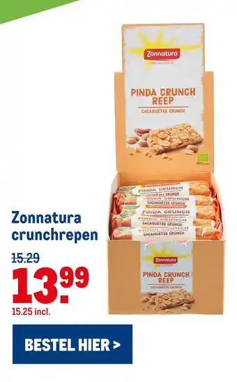 Makro Zonnatura crunchrepen aanbieding