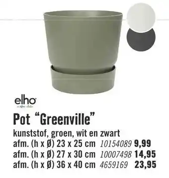 Hornbach Elho Pot Greenville 23*25 cm aanbieding