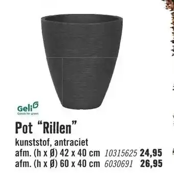 Hornbach Geli Pot Rillen 42*40cm aanbieding