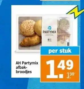 Albert Heijn Ah partymix afbakbroodjes aanbieding