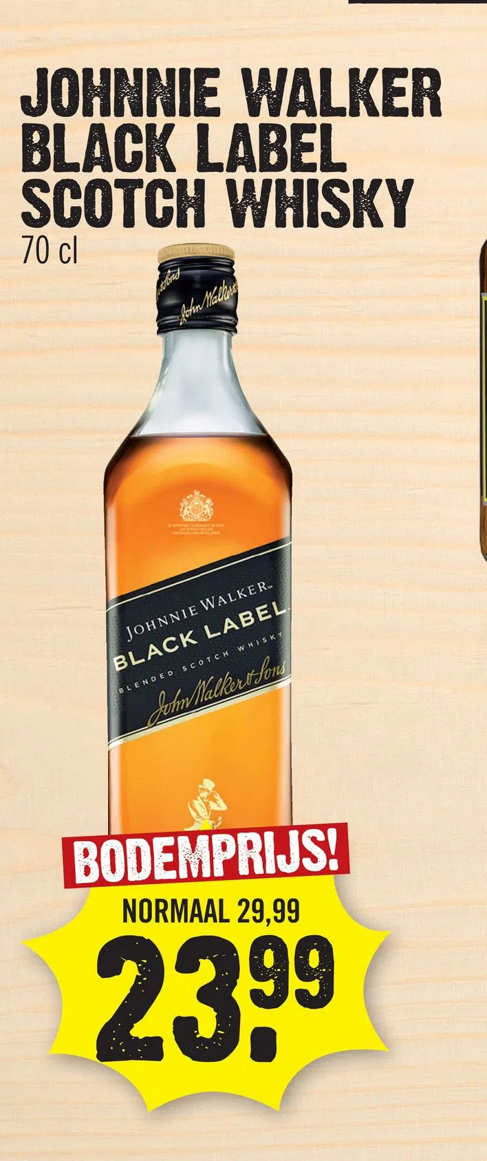 Super Dirck 3 Johnnie walker black label scotch whisky aanbieding