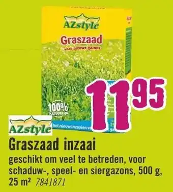 Hornbach AZstyle Graszaad inzaai 500g aanbieding