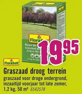 Hornbach FloraSelf Graszaad droog terrein 1.2kg aanbieding