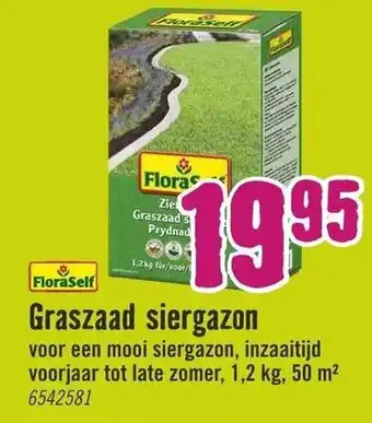 Hornbach FloraSelf Graszaad siergazon 1.2kg aanbieding