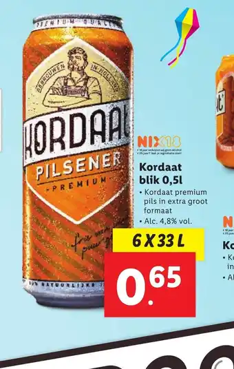 Lidl Kordaat blik 0,5l 6x33 L aanbieding