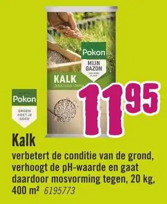 Hornbach Pokon Kalk 20kg aanbieding