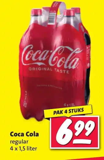 Nettorama Coca Cola regular 4 x 1,5 liter PAK 4 STUKS aanbieding