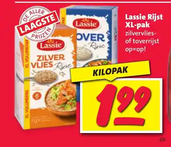 Nettorama Lassie Rijst XL-pak zilvervlies-of toverrijst KILOPAK aanbieding