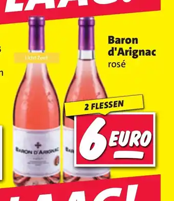 Nettorama Baron d'Arignac rosé 2 FLESSEN aanbieding