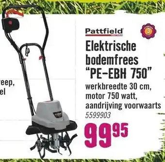 Hornbach Pattfield Elektrische bodemfrees PE-EBH 750 aanbieding