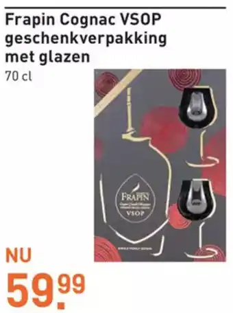 Gall & Gall Frapin Cognac VSOP geschenkverpakking met glazen 70 cl aanbieding