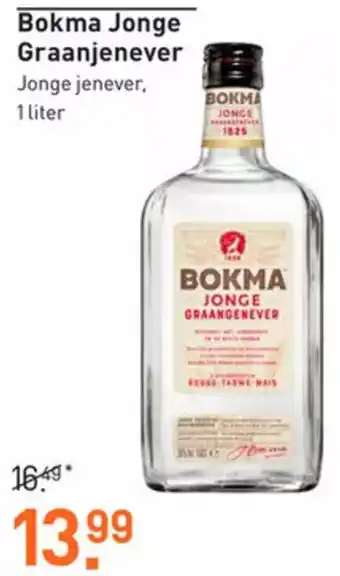 Gall & Gall Bokma Jonge Graanjenever Jonge jenever, 1 liter aanbieding