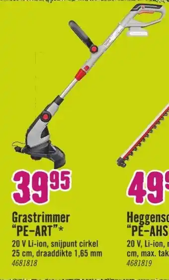 Hornbach Pattfield Grastrimmer PE-ART aanbieding
