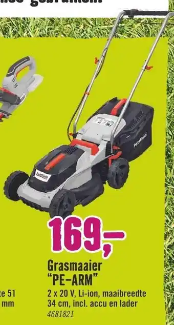 Hornbach Pattfield Grasmaaier PE-ARM aanbieding