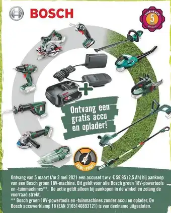 Hornbach Bosch Accuset aanbieding