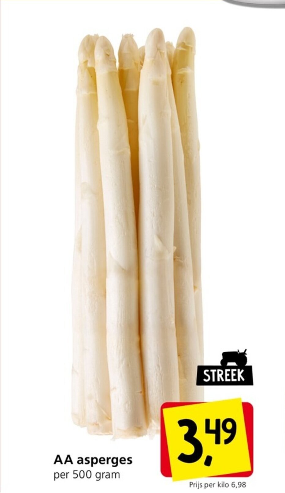 Jan Linders AA asperges per 500 gram aanbieding