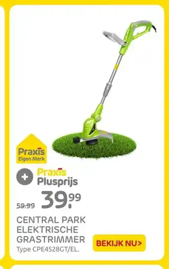 Praxis CENTRAL PARK ELEKTRISCHE GRASTRIMMER Type CPE4528GT/EL. aanbieding