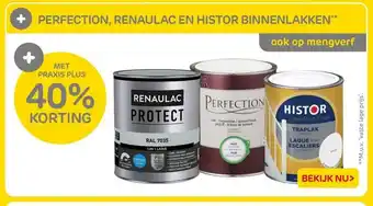 Praxis PERFECTION, RENAULAC EN HISTOR BINNENLAKKEN** aanbieding