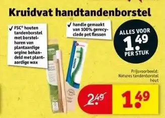 Kruidvat Kruidvat handtandenborstel aanbieding