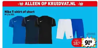 Kruidvat Nike t-shirt of short m t/m xxl aanbieding