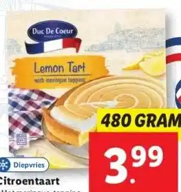 Lidl Diepvries citroentaart aanbieding