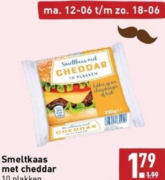 ALDI Smeltkaas met cheddar aanbieding
