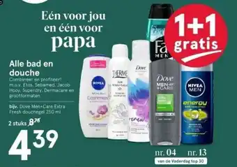 Etos Dove Men+Care Extra Fresh douchegel 250 ml aanbieding