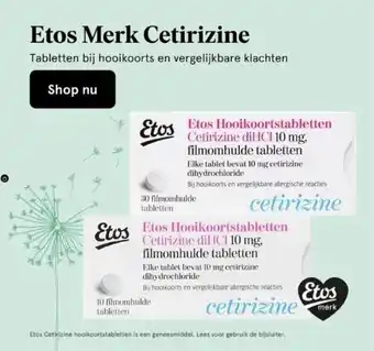 Etos Etos Merk Cetirizine aanbieding