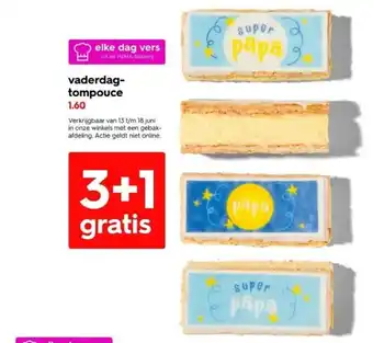 HEMA vaderdag-tompouce aanbieding