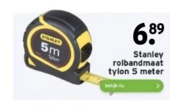 GAMMA Stanley rolbandmaat tylon 5 meter aanbieding