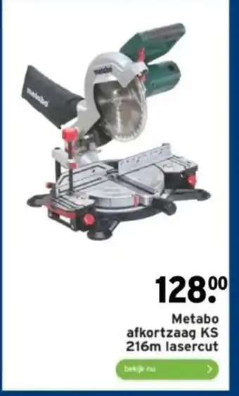 GAMMA Metabo afkortzaag KS 216m lasercut aanbieding