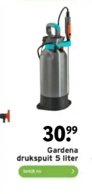 GAMMA Gardena drukspuit 5 liter aanbieding