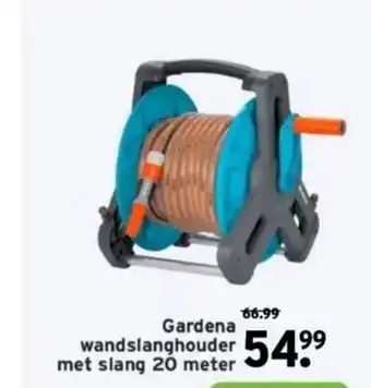 GAMMA Gardena wandslanghouder met slang 20 meter aanbieding