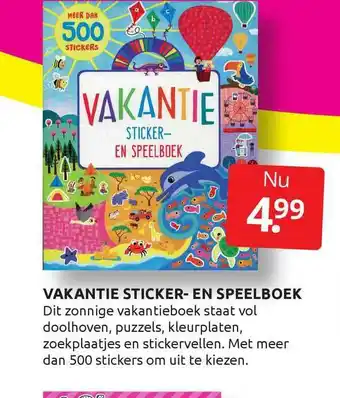 Boekenvoordeel Vakantie Sticker- En Speelboek aanbieding