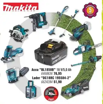 Hornbach Makita Accu BL1850B 18V/5.0 Ah aanbieding