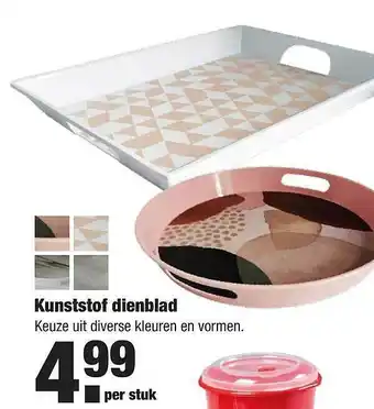 ALDI Kunststof Dienblad aanbieding