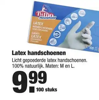 ALDI Twido Household Latex Handschoenen aanbieding