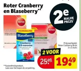 Kruidvat Roter cranberry en blaseberry** aanbieding