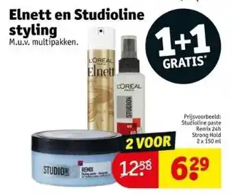 Kruidvat Elnett en studioline styling aanbieding