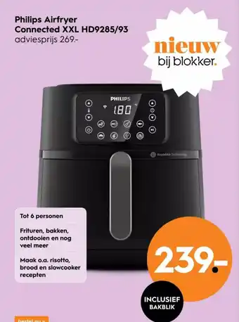 Blokker Philips Airfryer Connected XXL HD9285/93 aanbieding