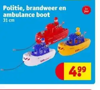 Kruidvat 3+ politie, brandweer en ambulance boot aanbieding